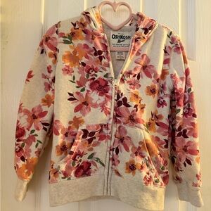 OshKosh B'gosh Kids Floral Hoodie - Pink and Orange